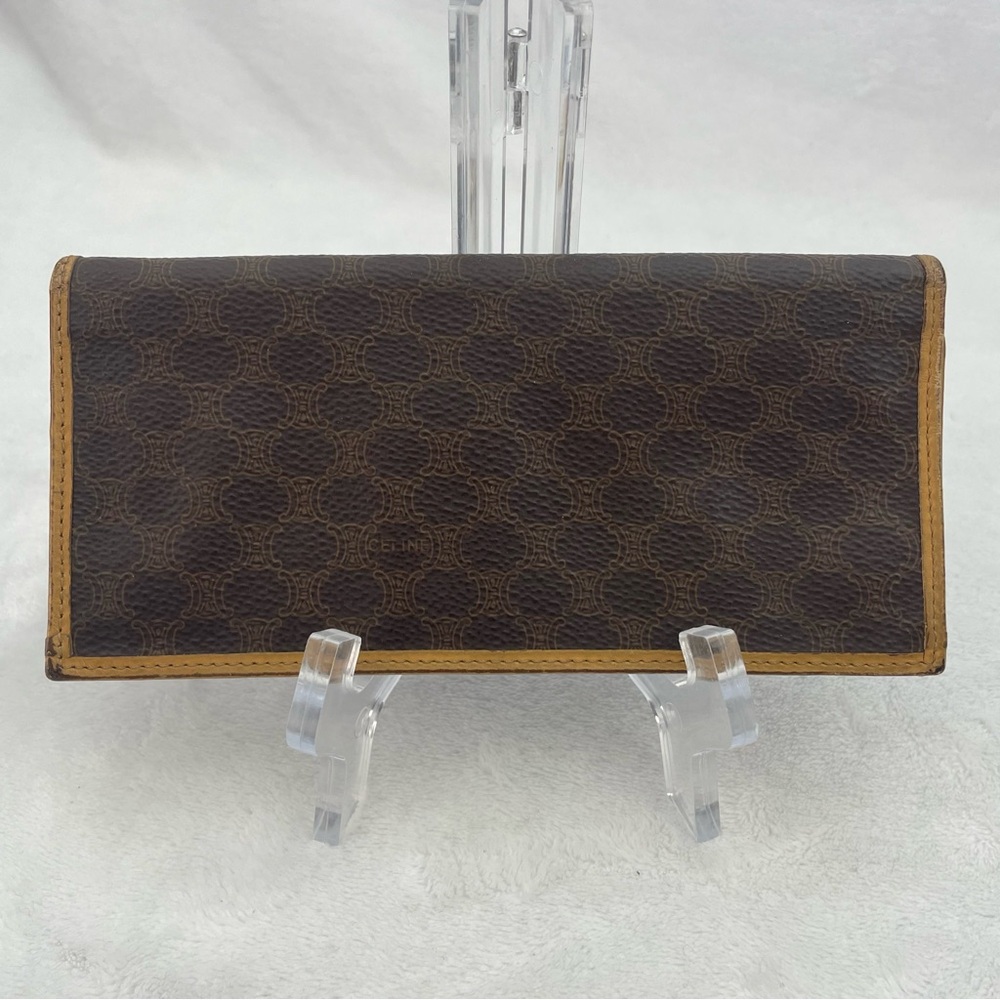 Celine Dark Brown Geometric Wallet